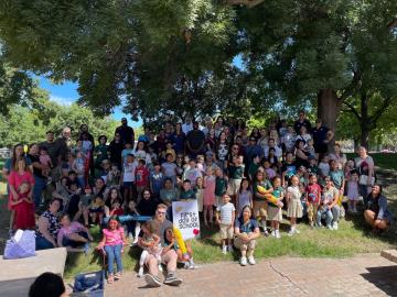 Homeschool staff and students spending time at the park Image Homeschool staff and students spending time at the park